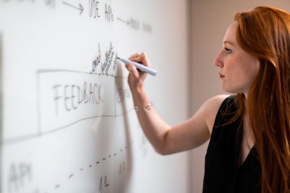 Content strategist mapping out topical cluster diagram with pillar page and supporting articles
