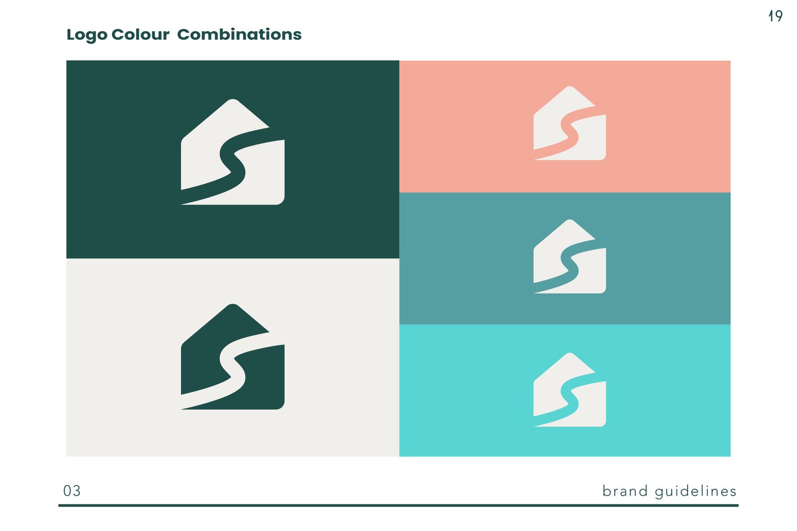 Stake Financial — logo on each colour from the brand palette