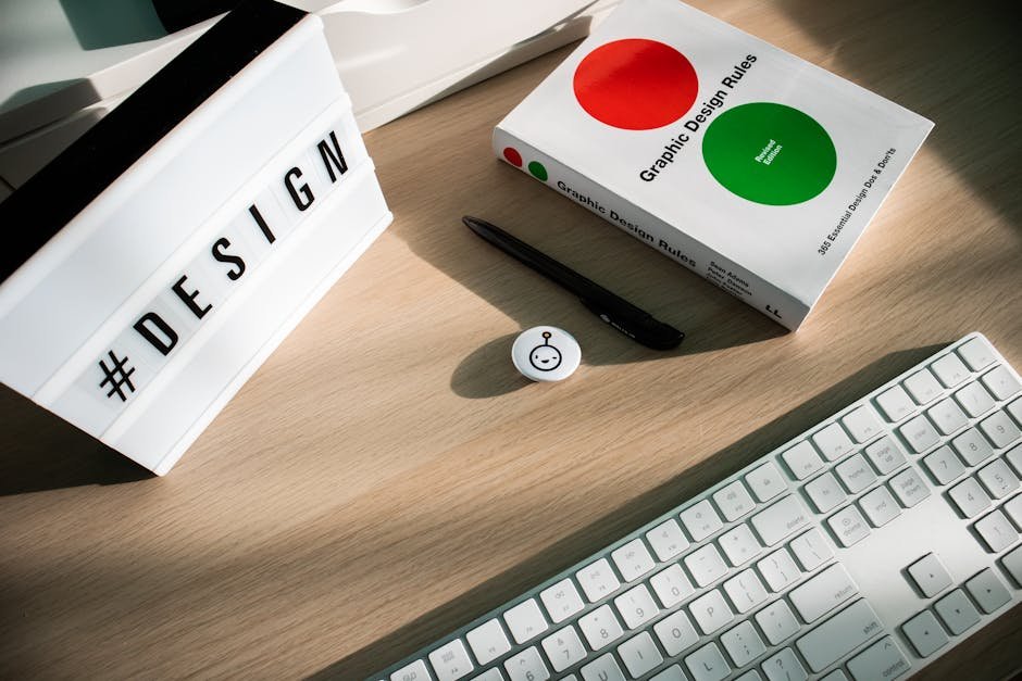Designer workspace producing ad creatives — Meta Ads creative development