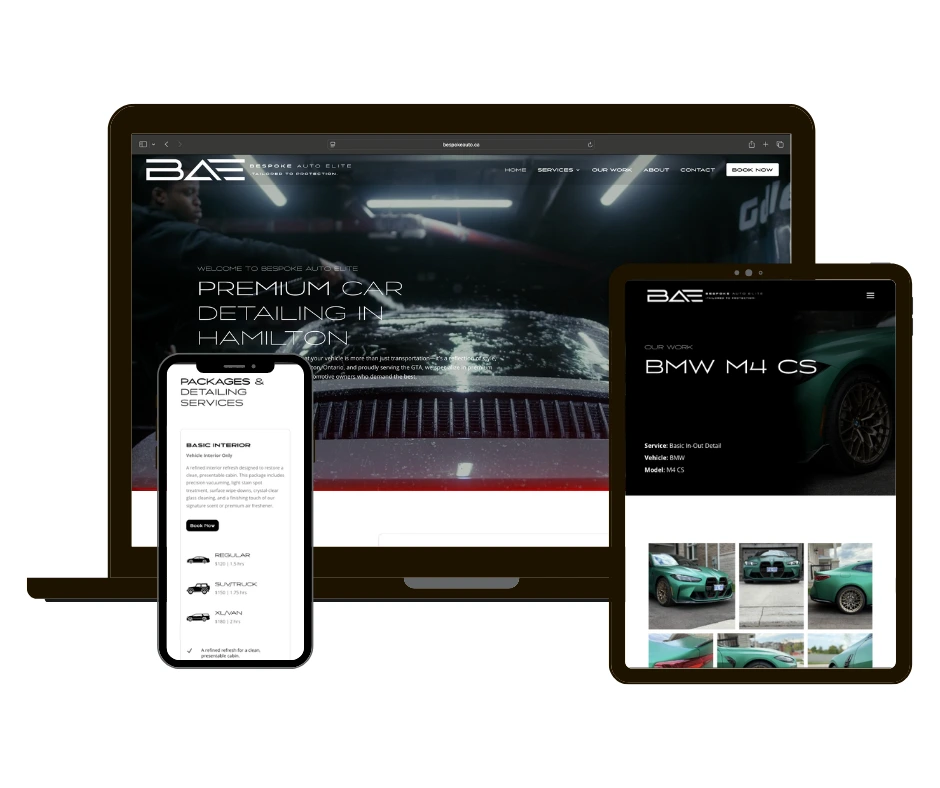 Bespoke Auto Elite Website