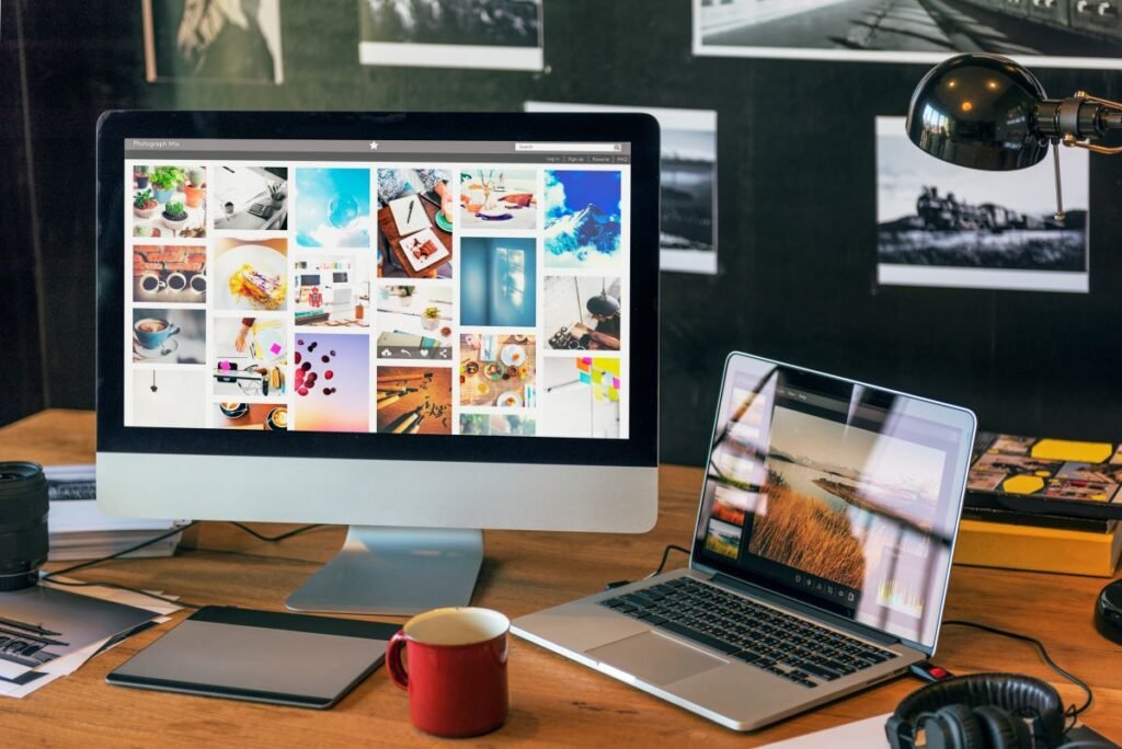 Business owner updating content on a WordPress website